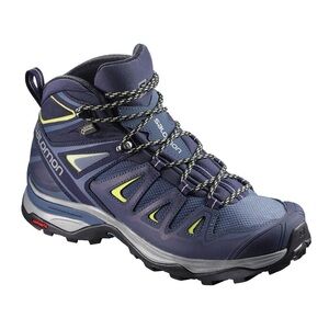 Salomon Navy and Lime Hiking Boots